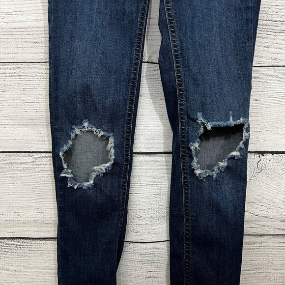 Free People Distressed Denim Jeans, Size 24 - Picture 2 of 6